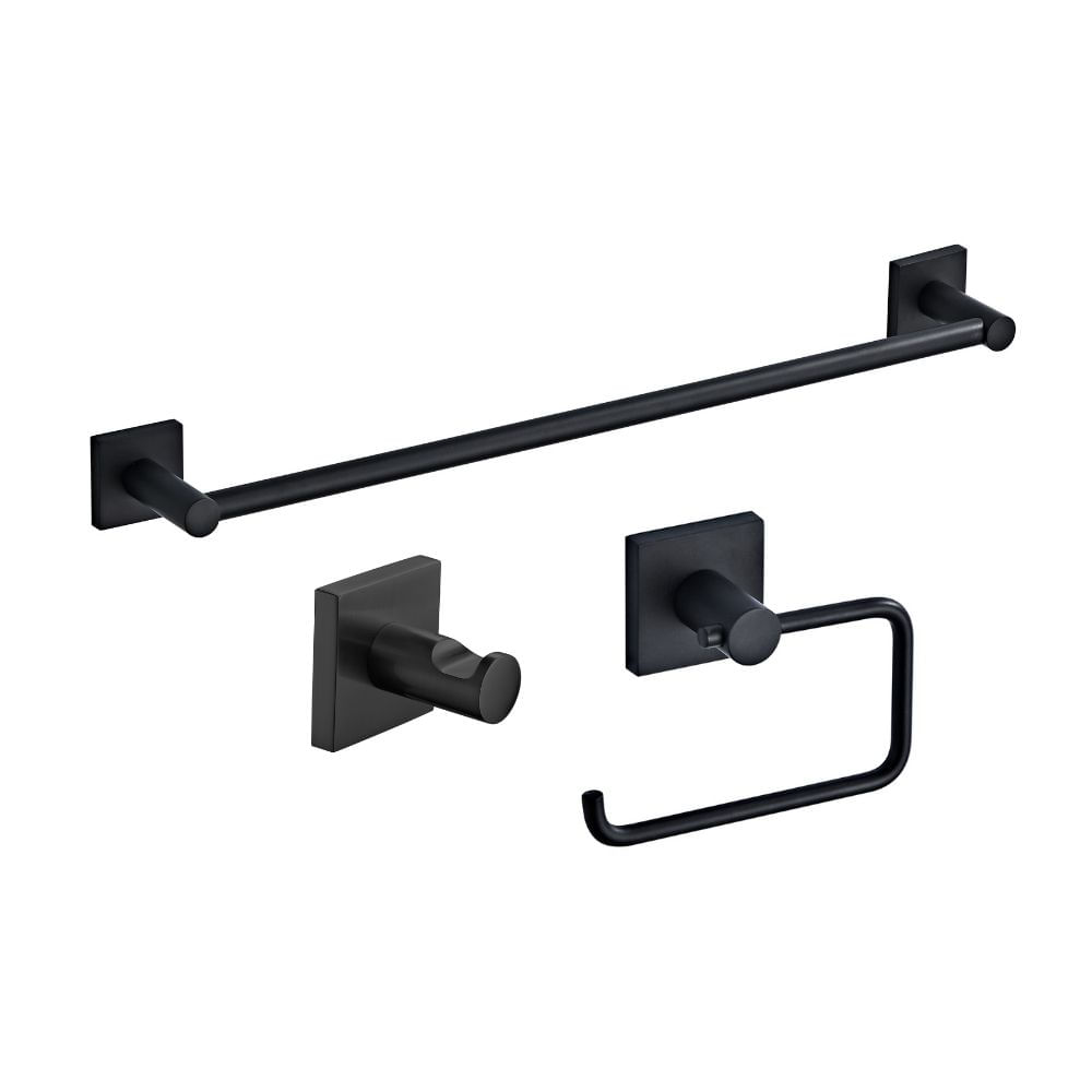 Set de Accesorios de Baño Orange 3 Piezas Nova Negro Mate