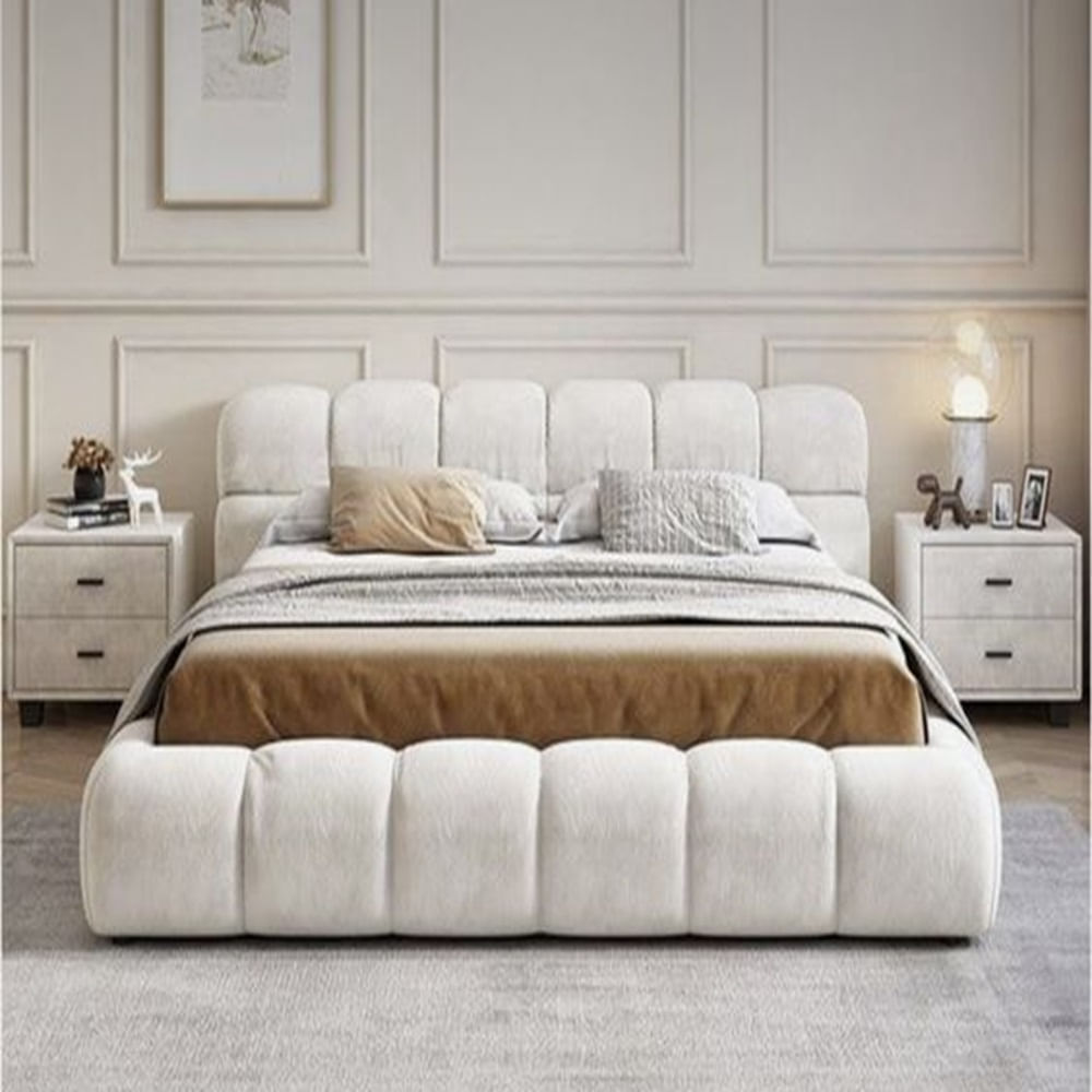 Cama Box Tarima + Cabecera zole Beige 2 Plazas