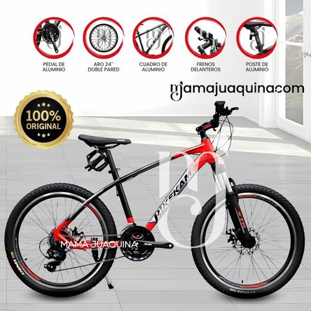 Bicicleta Deportiva Aro 24 «MADRID» de Lujo Red