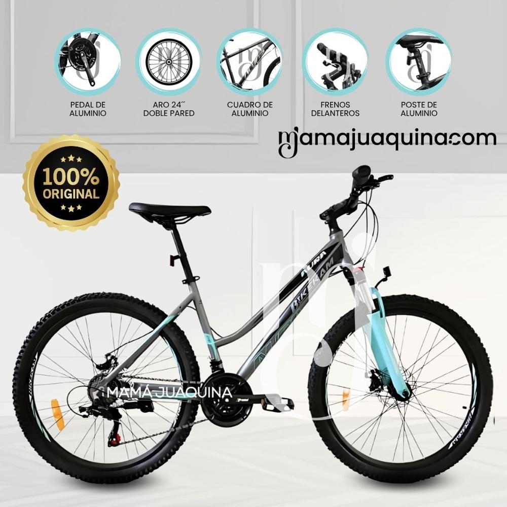 Bicicleta Deportiva Aro 24 «AURA» de Lujo Light Blue
