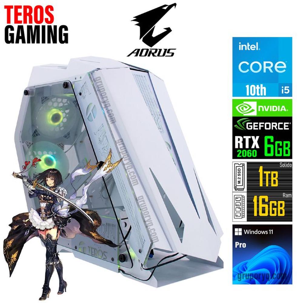 PC Escritorio GAMING Intel Core i5-10400F RAM 16GB SSD 1TB Video RTX 2060 6GB