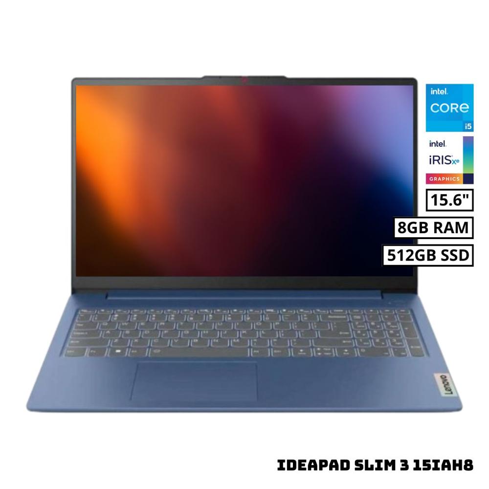 LAPTOP LENOVO IDEAPAD SLIM 3 15IAH8 15.6 FHD INTEL CORE i5-12450H 8GB RAM 512GB SSD