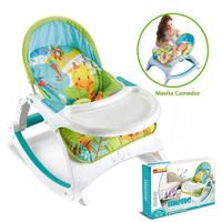 Silla Mecedora 3 en 1 Musical para Bebes BLUE