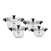 Juego de ollas Luissant LU 1104A 8 Piezas Negro