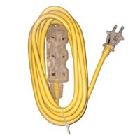 Extension electrica vulcanizado 7.5 metros 3 tomas amarrillo Home Light 140118