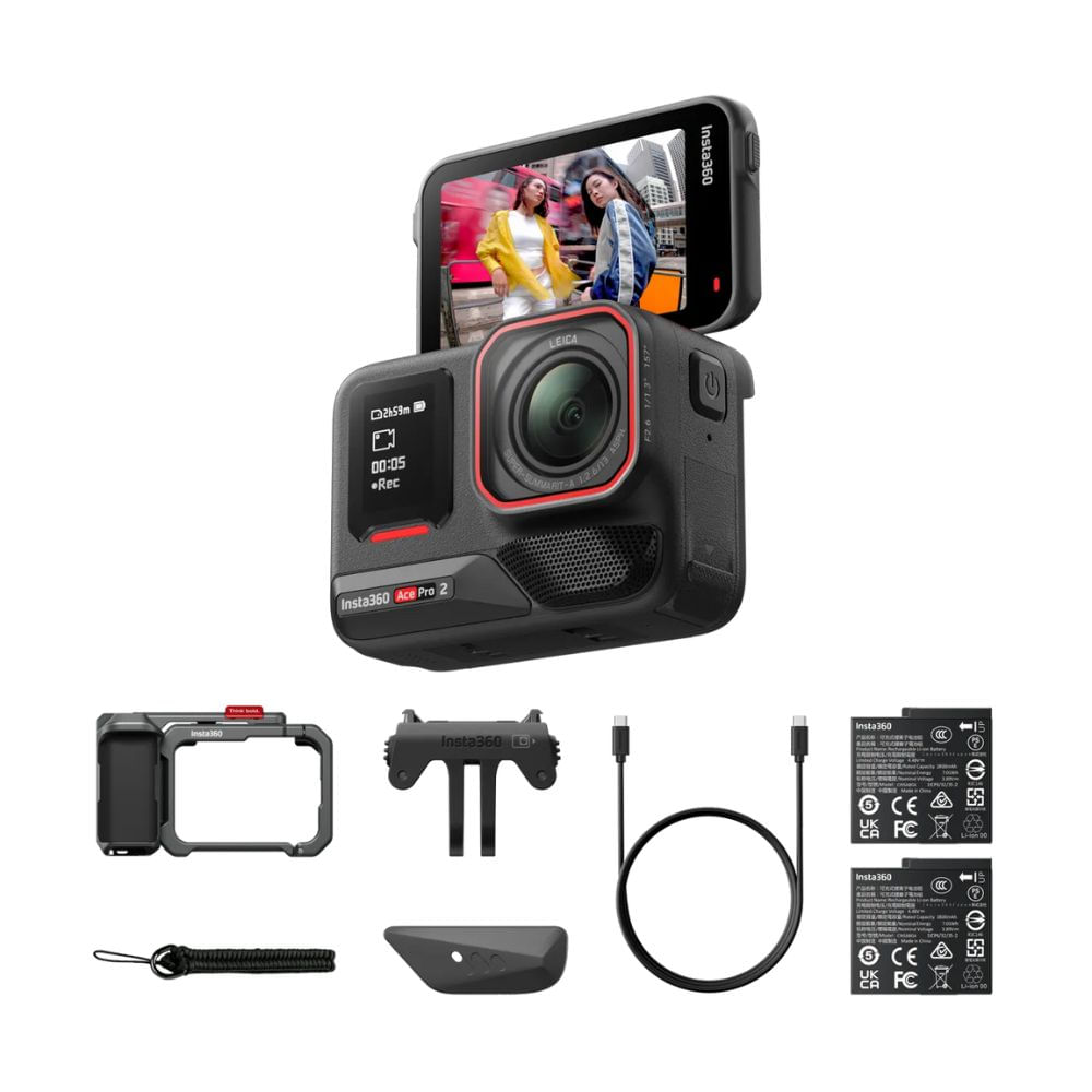 Cámara Insta360 Ace Pro 2 Dual Battery Xplorer Bundle 8K