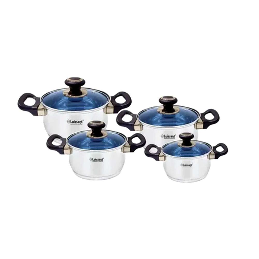 Juego de ollas Luissant LU 1104A 8 Piezas Azul