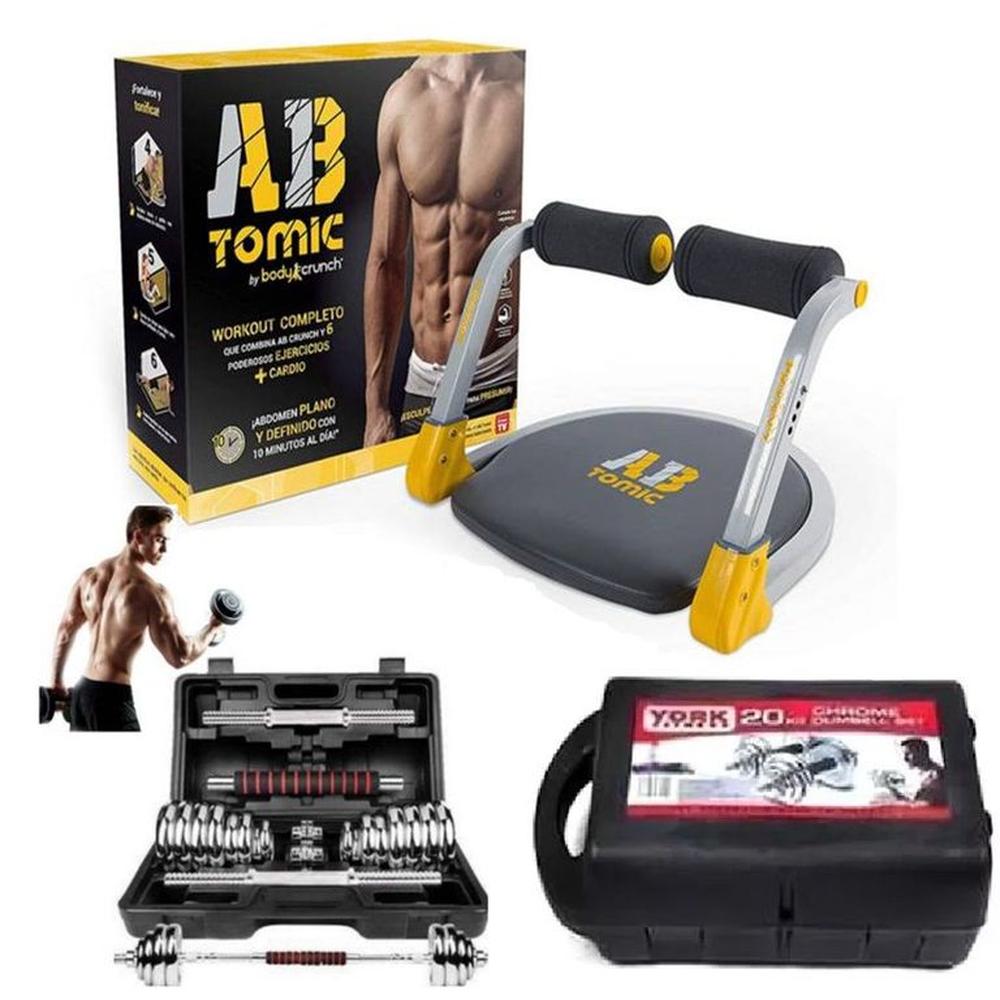 Banca Full Abdominales 6 En 1 AB Tomic+ Maleta de 20kg