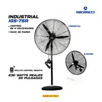 Ventilador Industrial De 30 Pulgadas 230W IGS-75R Control Remoto