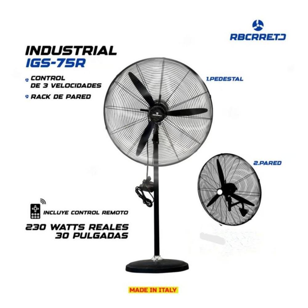 Ventilador Industrial De 30 Pulgadas 230W IGS-75R Control Remoto