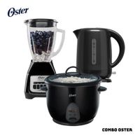 COMBO OSTER ARROCERA +Hervidor +Licuadora - NEGRO
