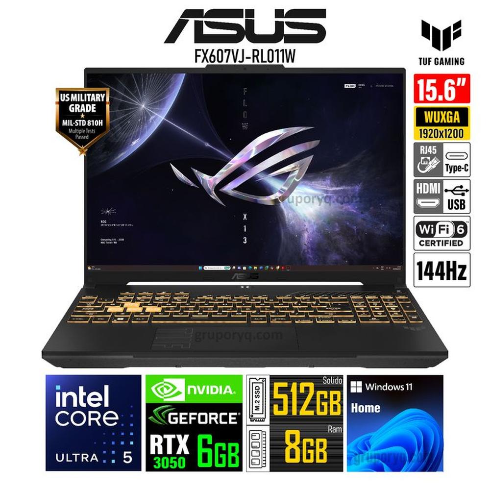 Laptop ASUS TUF Gaming F16 FX607VJ-RL011W Intel Ultra 5-210H 8GB 512GB 15.6"" WUXGA RTX 3050 6GB