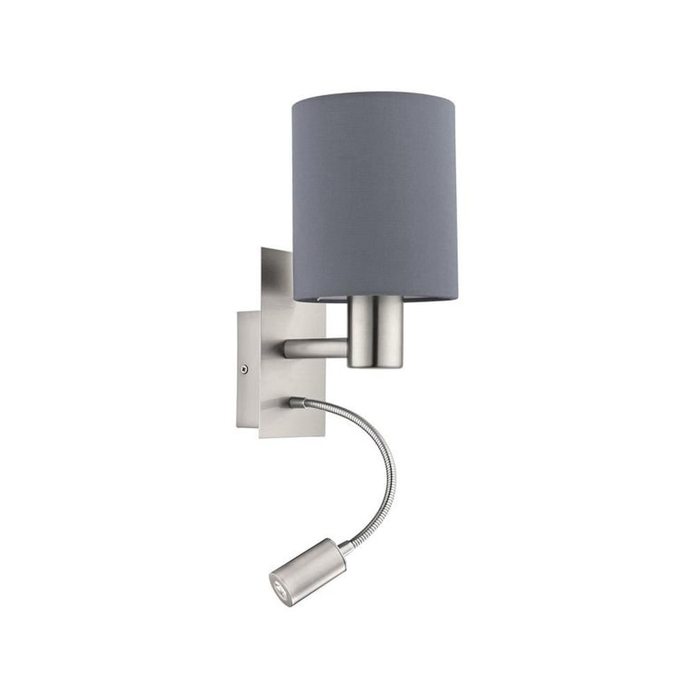 Aplique Pasteri 1x40w Gris