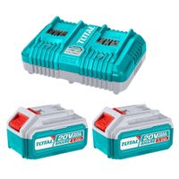 Combo 2 Baterias 5Ah + Cargador Industrial Total TFBCPK2425