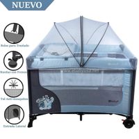 Cuna Corral Ebaby con Cambiador Happy Dream Celeste