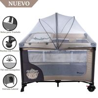 Cuna Corral Ebaby con Cambiador Happy Dream Beige