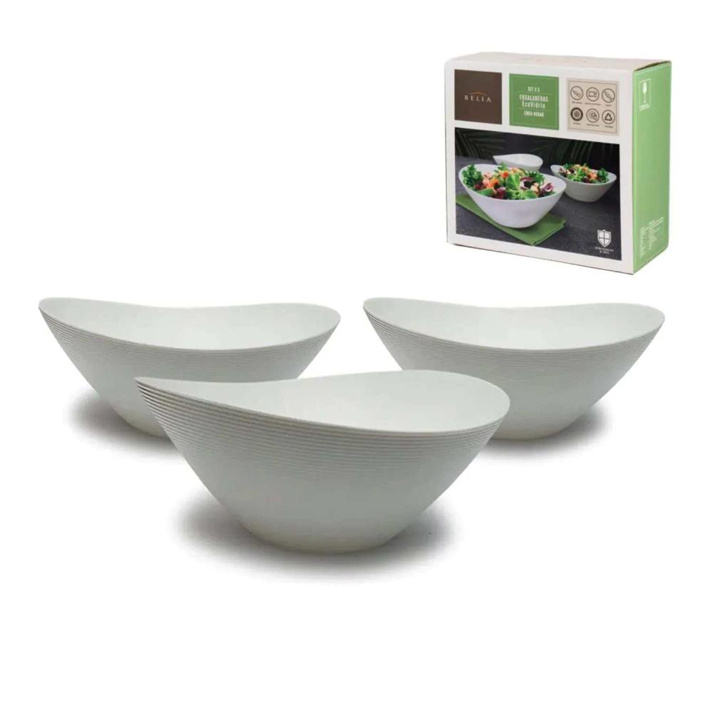 Set de 3 Ensaladeras Belia ECOVIDRIO
