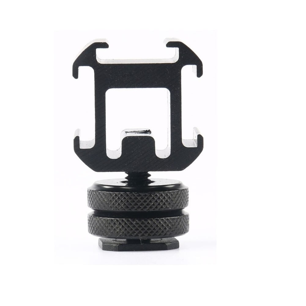 Zapata para Cámara Fotográfica 1/4 Pulgadas Extender de Tres Ranuras