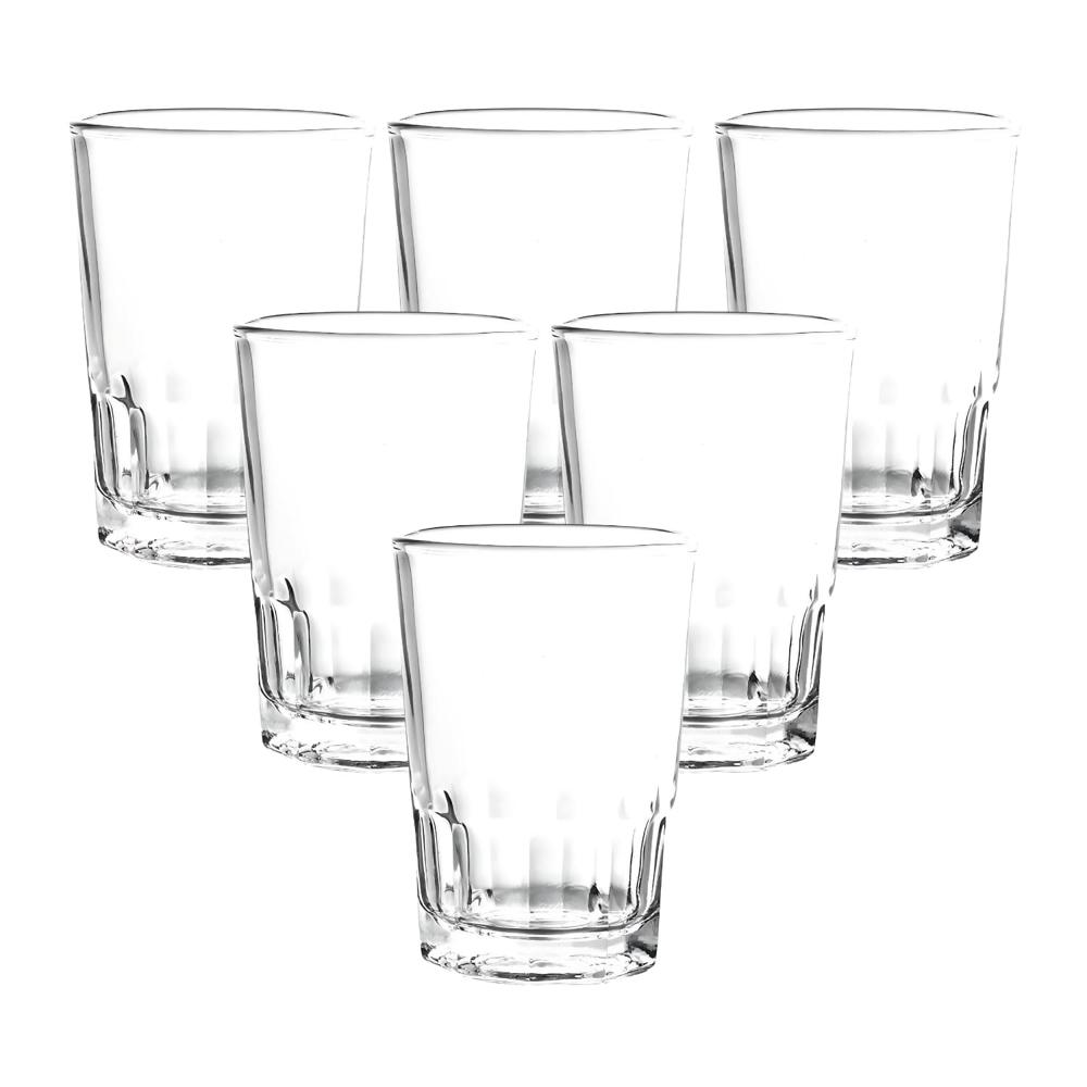 Vaso de Vidrio Cristar Nova Liso 7oz, Set 6 Vasos Cristar