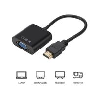 Adaptador HDMI a VGA negro - HDMI-TO-VGA