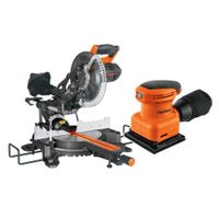 Combo Sierra Ingleteadora Telescopica + Lijadora Orbital Truper 100770-15731