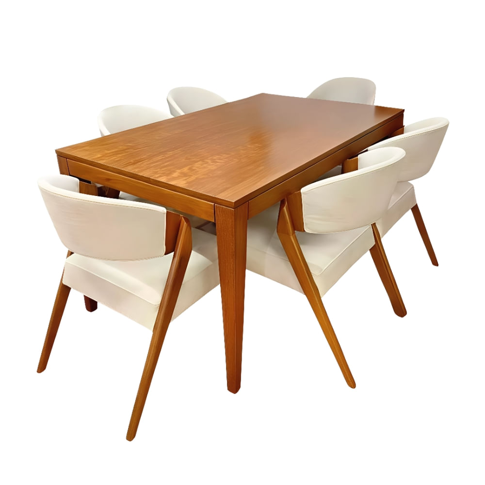 Juego de Comedor Marvia 6 Sillas Madera Tornillo