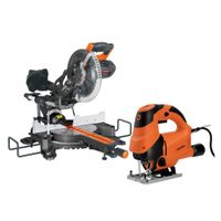 Combo Sierra Ingleteadora Telescopica + Sierra Caladora Truper 100770-15469