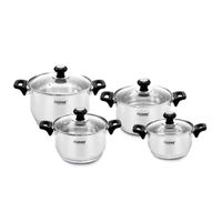 Juego de ollas Luissant LU 1104A 8 Piezas Negro