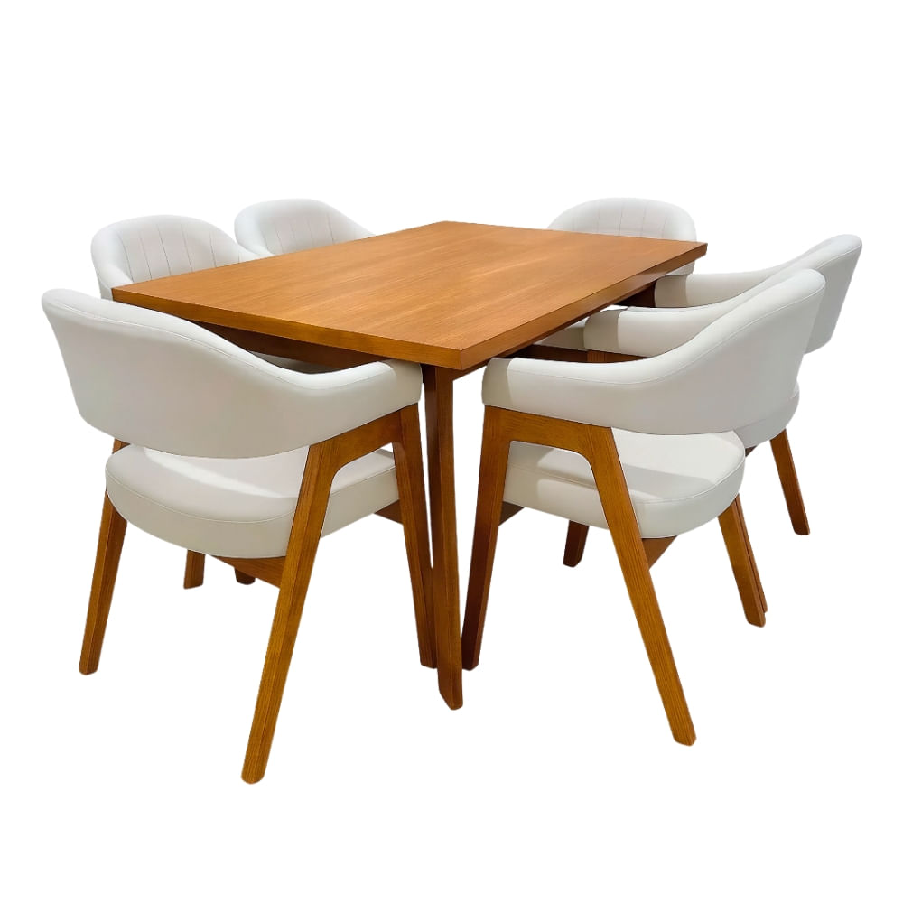 Juego de Comedor Vienna 6 Sillas Madera Tornillo