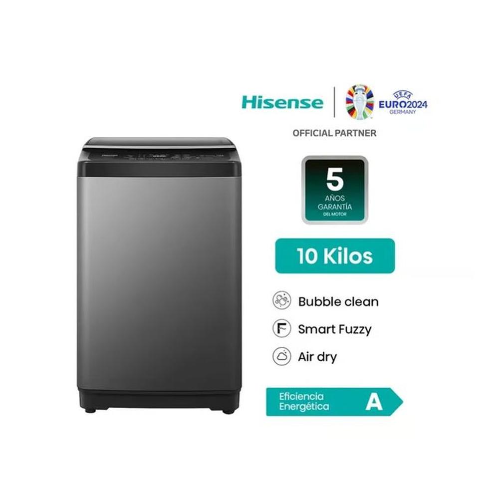 LAVADORA HISENSE WT3J1023UT Carga Superior Gris 10KG