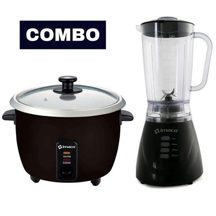 Combo Arrocera Negro Imaco 06LtLicuadora 125Lt Imaco Negro Combo Arrocera Negro Imaco 06LtLicuadora 125Lt Imaco Negro