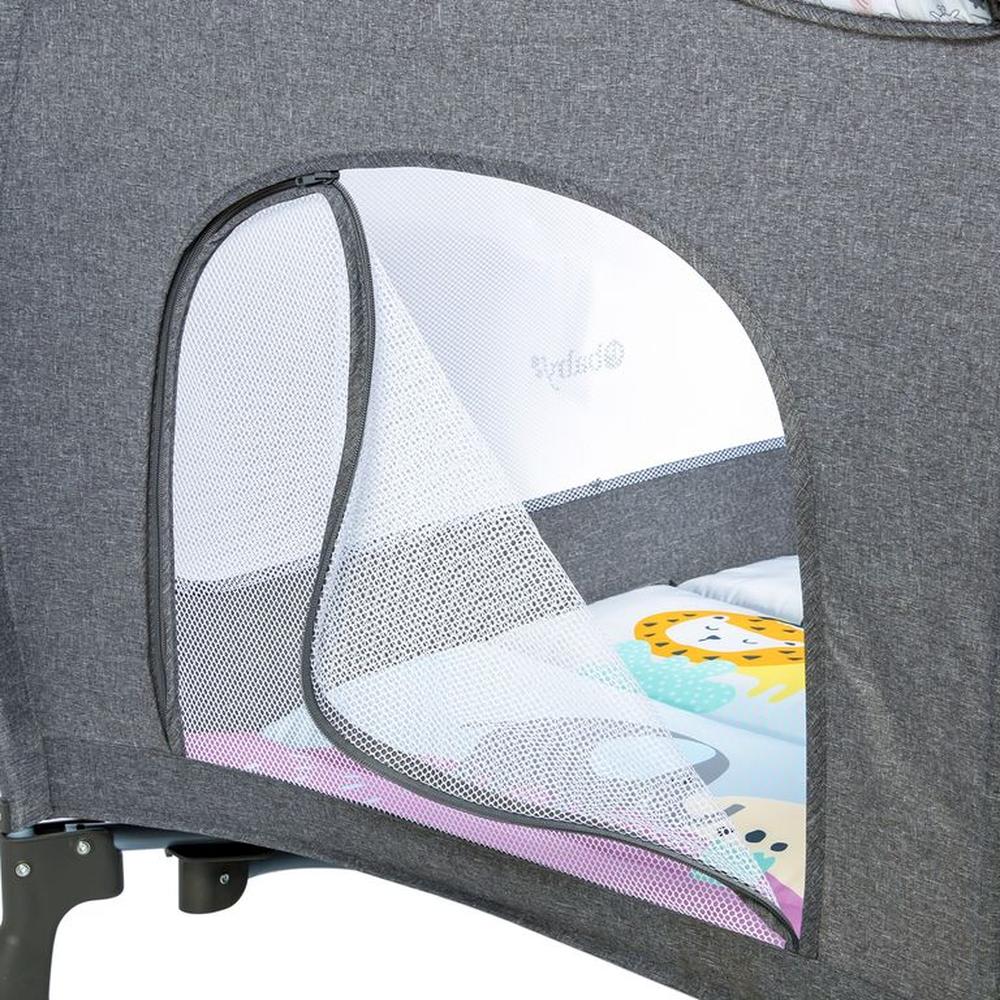 Cuna Corral 2 en 1Sally + Colchon y accesorios rosa