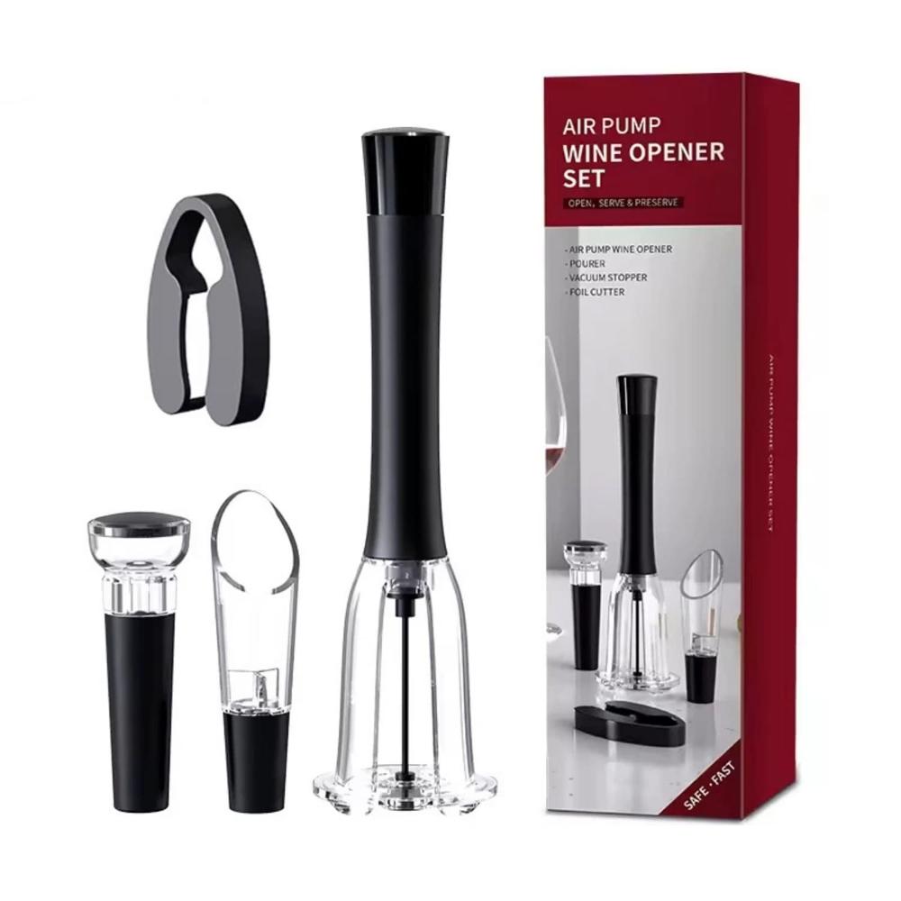Set Abridor de Vino 4 en 1 Kit Práctico Completo