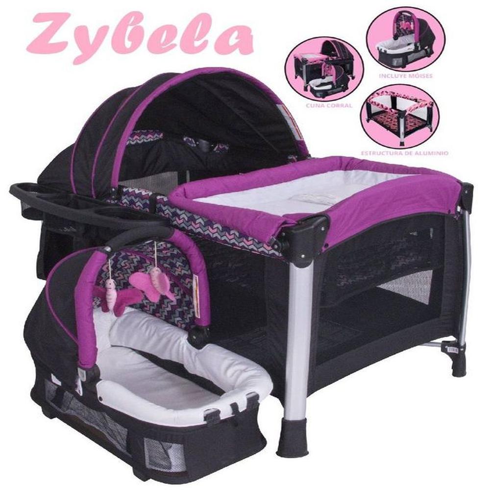 Cuna corral Con Cambiador Y Moisés Morado Zybela 721