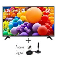 Televisor LG 50 pulg. Smart TV LED 4K UHD ThinQ AI 50UT7300PSA Modelo 2024 + antena