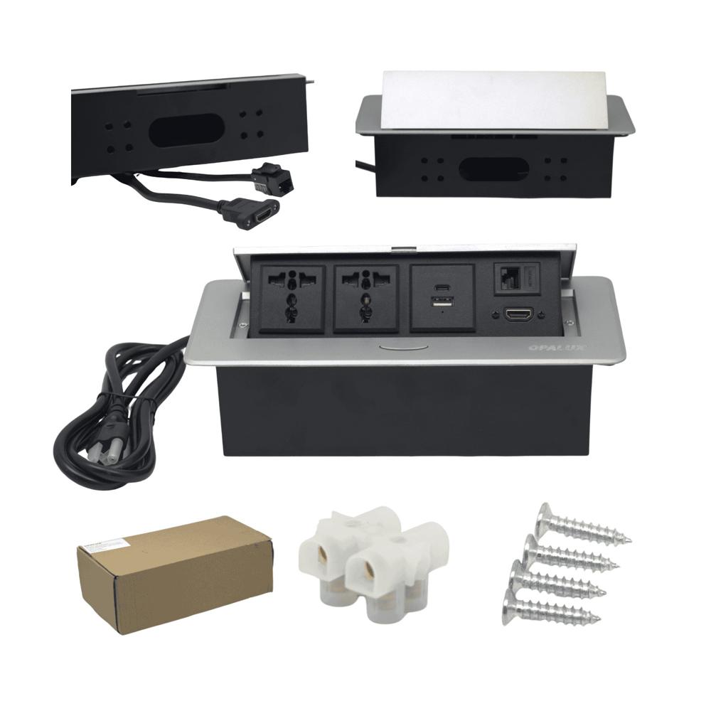 Tomacorriente Multimedia para Mueble OP-UTS4DG OPALUX