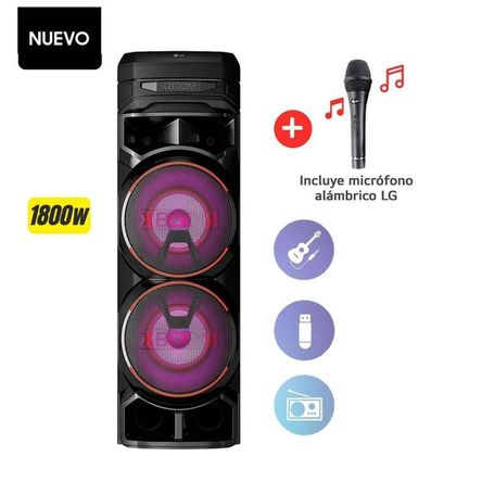 TORRE DE SONIDO XBOOM LG - RNC9 CON MICROFONO INCLUIDO NEGRO TORRE DE SONIDO XBOOM LG - RNC9 CON MICROFONO INCLUIDO NEGRO