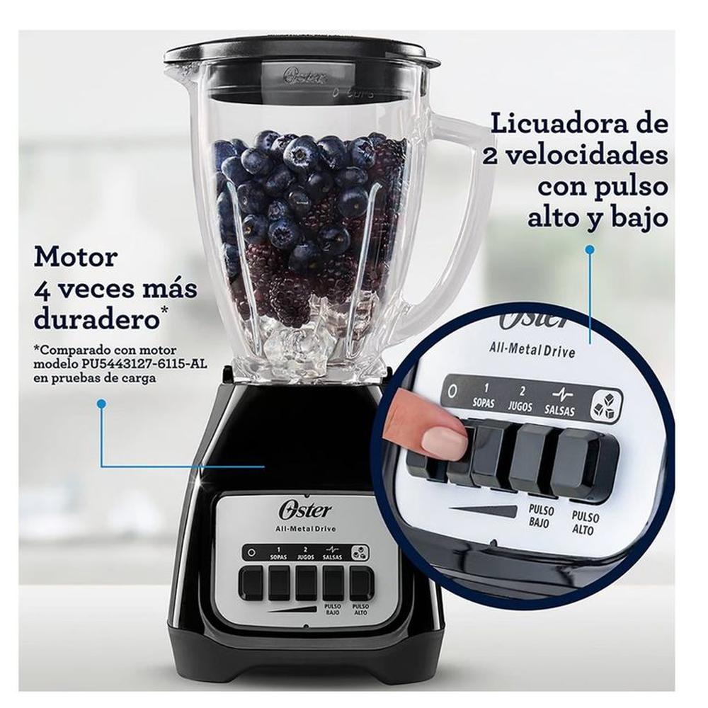 Licuadora Oster 2 Velociades + Pulsador Tritura Hielo BLSTKAG-BPB Licuadora Oster 2 Velociades + Pulsador Tritura Hielo BLSTKAG-BPB