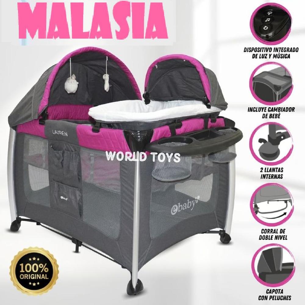 Cuna Corral Ebaby de Lujo MALASIA integrado Musica y Luz