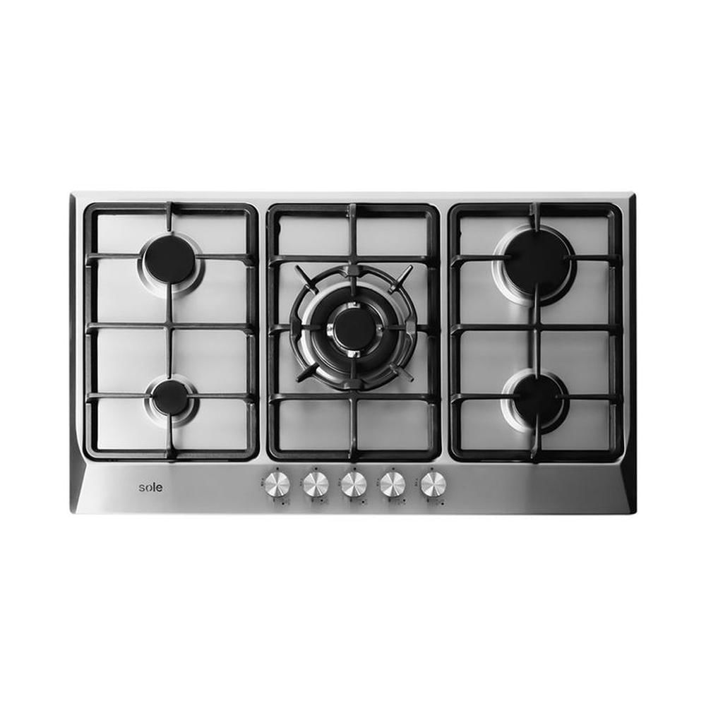 Encimera Sole Acero Inoxidable 86 Cm 5 Hornillas