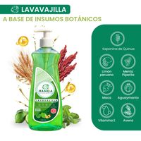 Lavavajilla Líquido HANQA Limón Peruano y Menta Botella 1L