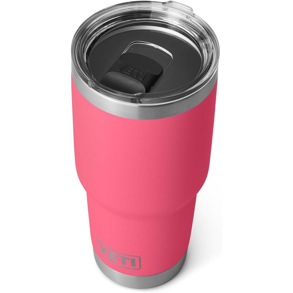 YETI Rambler Vaso de 30 oz de acero inoxidable y tapa MagSlider color rosa