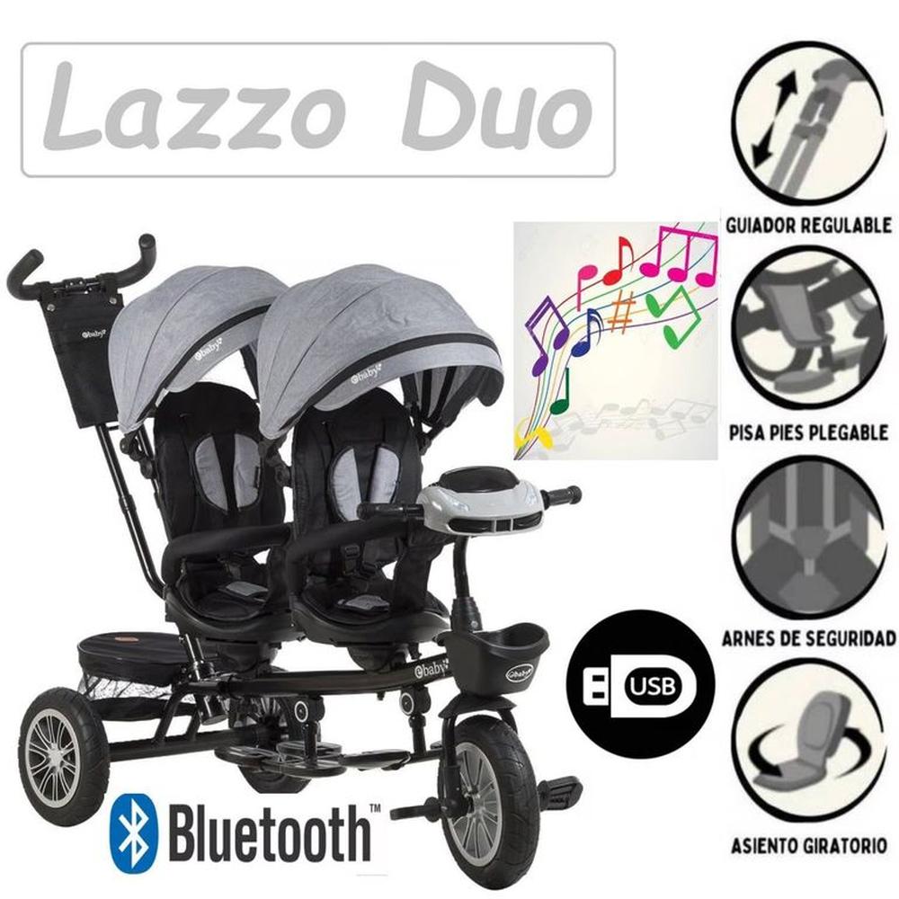 Ebaby Triciclo Mellicero Lazzo Duo EB302 Gris