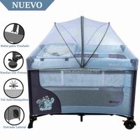 Cuna Corral Ebaby con Cambiador Happy Dream Celeste