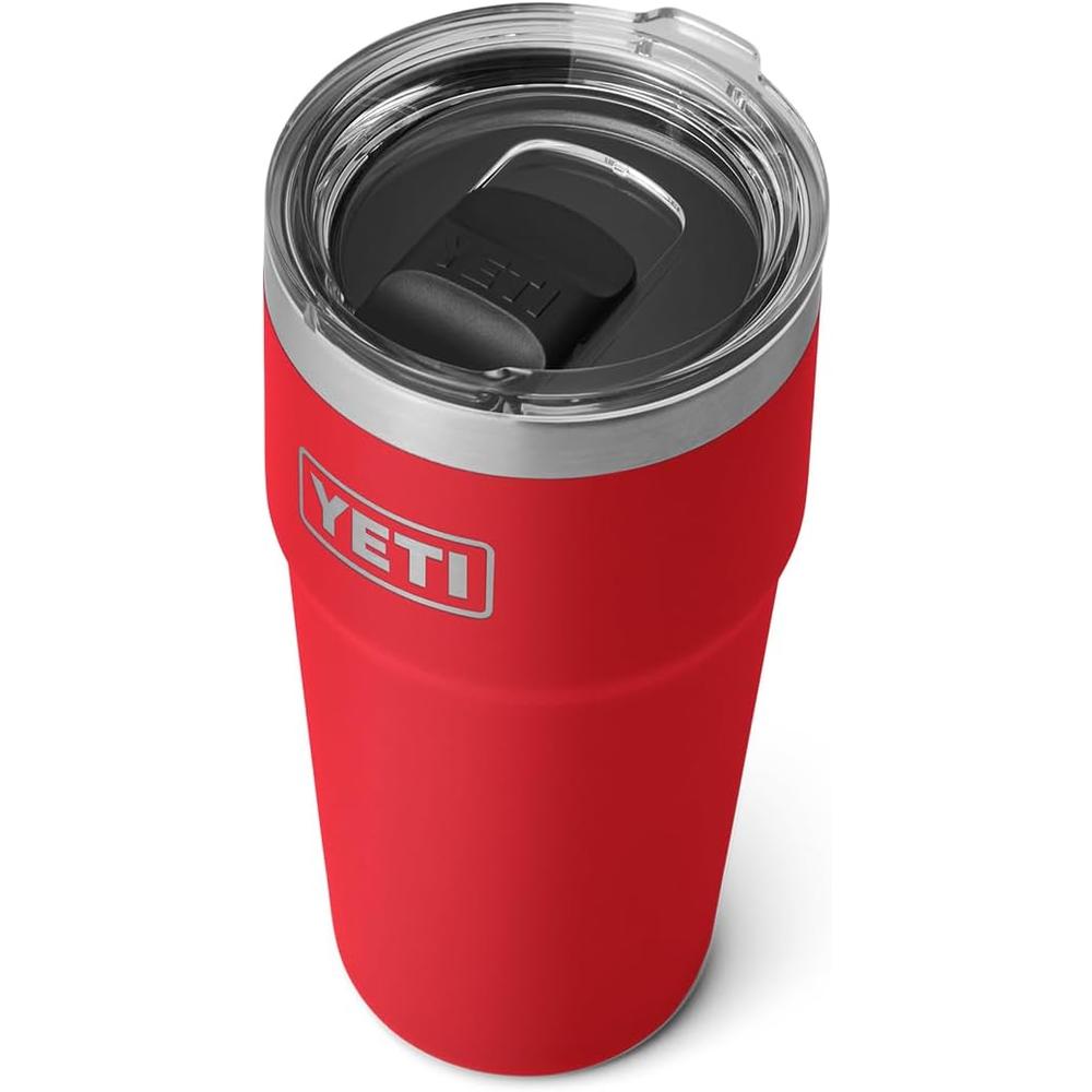YETI Rambler Vaso de 20 oz de acero inoxidable y tapa MagSlider color rojo
