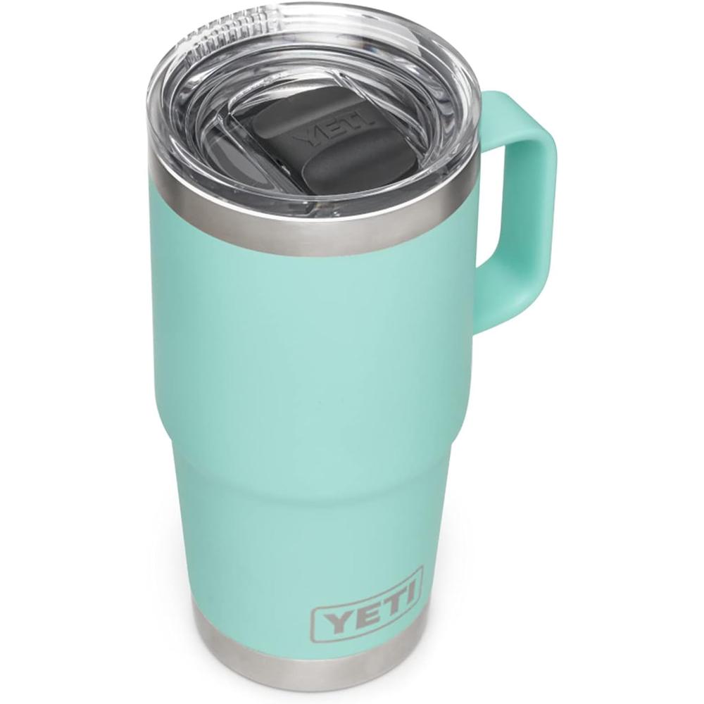 YETI Rambler Vaso de 20 oz de acero inoxidable y tapa Stronghold color turquesa