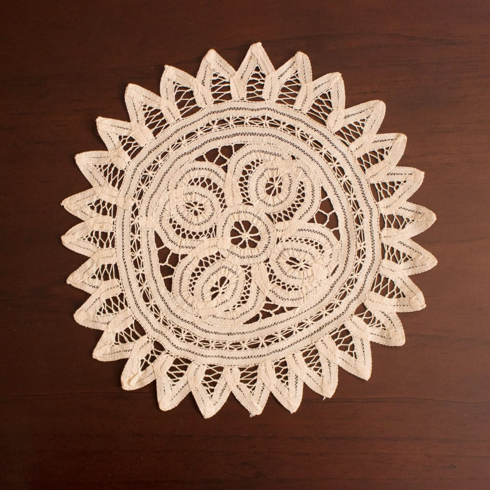 Tapete Redondo Algodón Beige Panorama Hogar