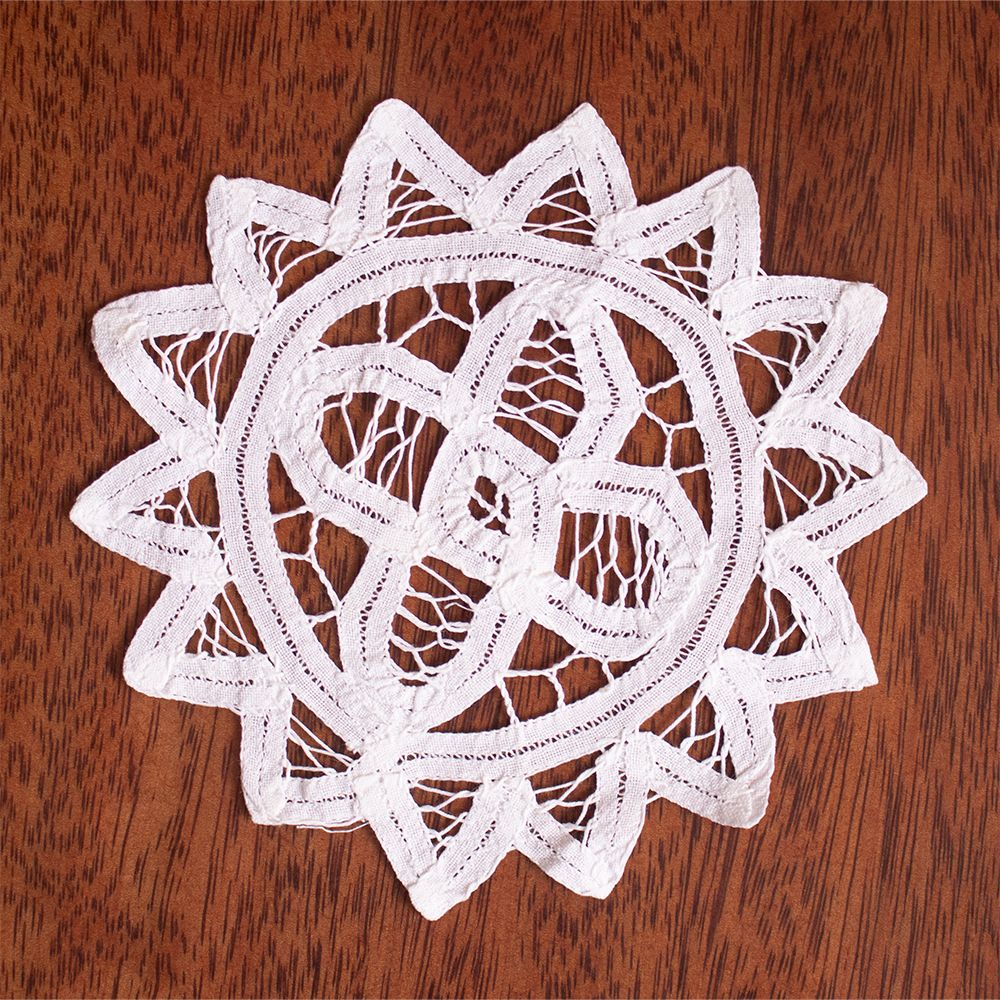 Tapete Redondo Algodón Blanco Panorama Hogar