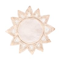 Tapete Redondo Algodón Beige 15Cm Panorama Hogar