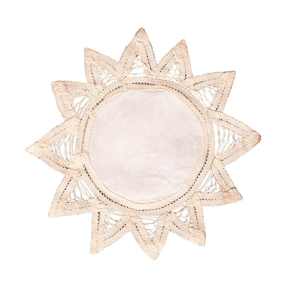 Tapete Redondo Algodón Beige 15Cm Panorama Hogar